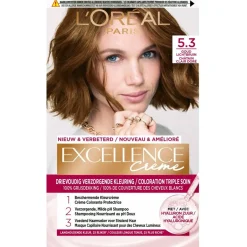 Excellence L'Oréal Paris Crème 5.3 Goud Lichtbruin Permanente Haarverf< Haarverf