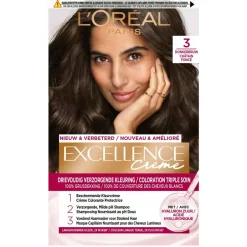 Excellence L'Oréal Paris Crème 3 Donkerbruin Permanente Haarverf< Haarverf