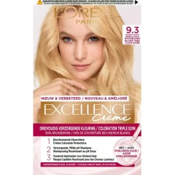 Excellence L'Oréal Paris Crème 9.3 Zeer Licht Goudblond Permanente Haarverf< Haarverf