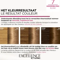 Excellence L'Oréal Paris Crème 7 Middenblond Permanente Haarverf< Haarverf