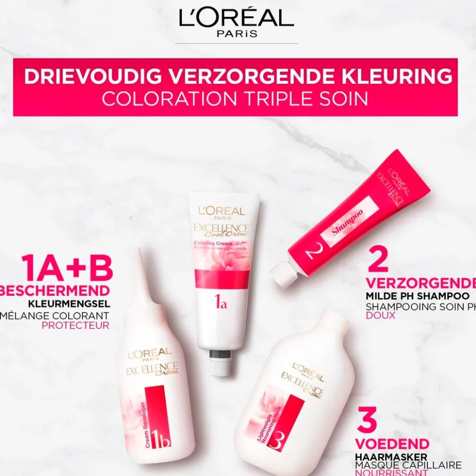 Excellence L'Oréal Paris Crème 4.3 Midden Goudbruin Haarkleuring< Haarverf