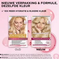 Excellence L'Oréal Paris Crème 9 Zeer Lichtblond Permanente Haarverf< Haarverf