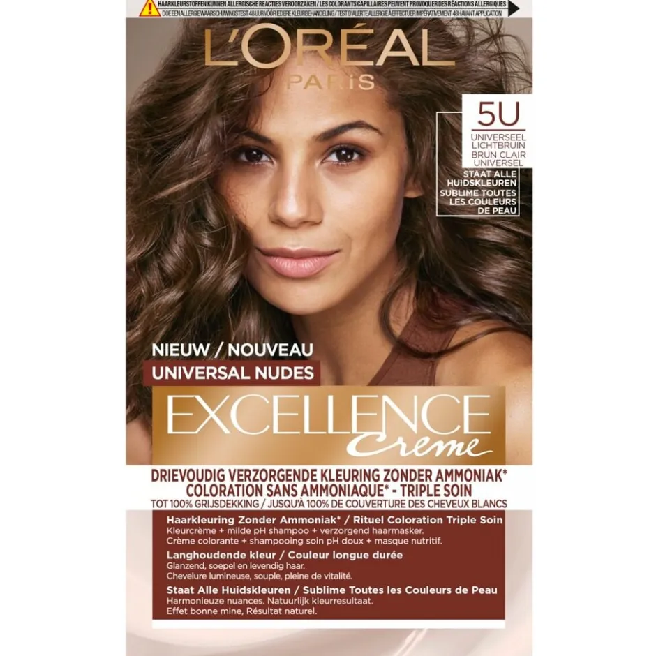 Excellence L'Oréal Paris 5U Nudes Lichtbruin Permanente Haarverf< Haarverf