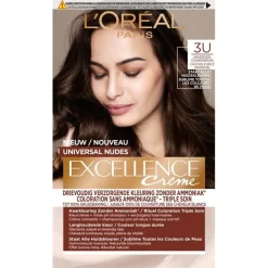 Excellence L'Oréal Paris 3U Nudes Donkerbruin Permanente Haarverf< Haarverf