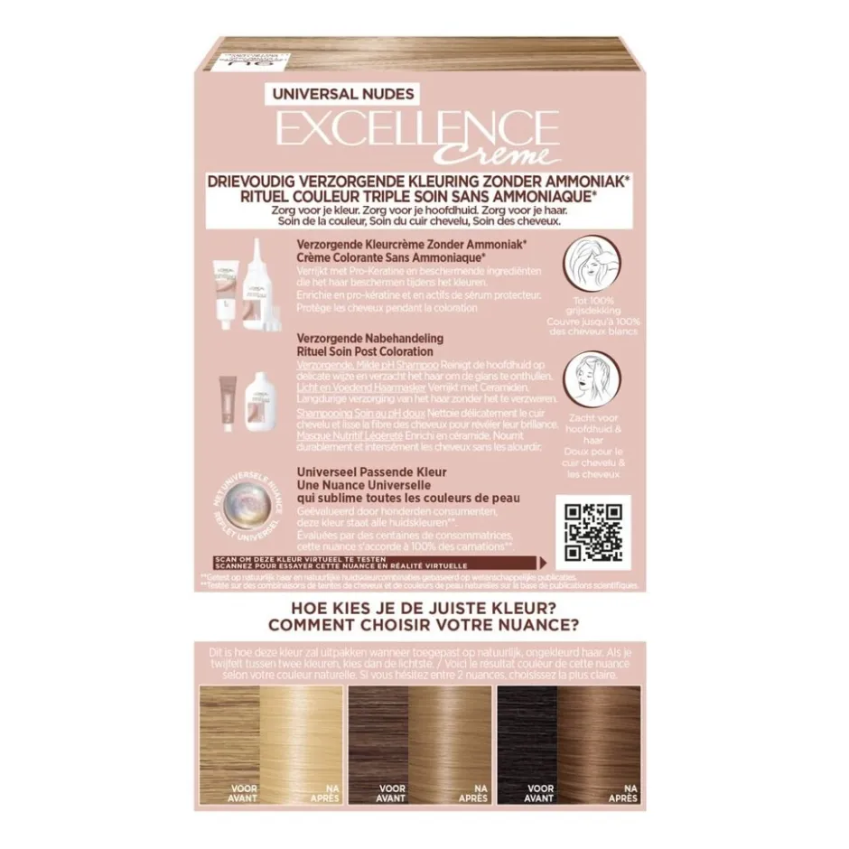 Excellence L'Oréal Paris Universal 9U Nudes Zeer Lichtblond Permanente Haarverf< Haarverf