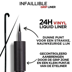 L'Oréal Paris Infaillible Grip Vinyl Liquid Black Liner|L'Oreal Hot