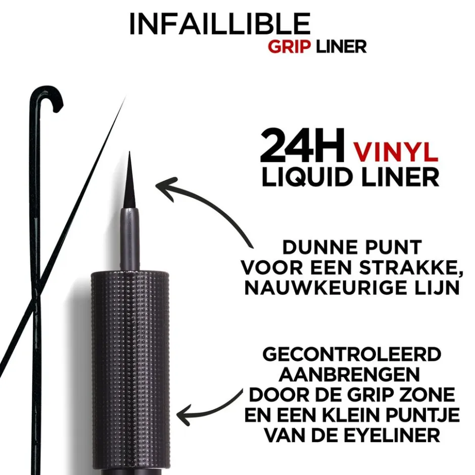 L'Oréal Paris Infaillible Grip Vinyl Liquid Black Liner|L'Oreal Hot