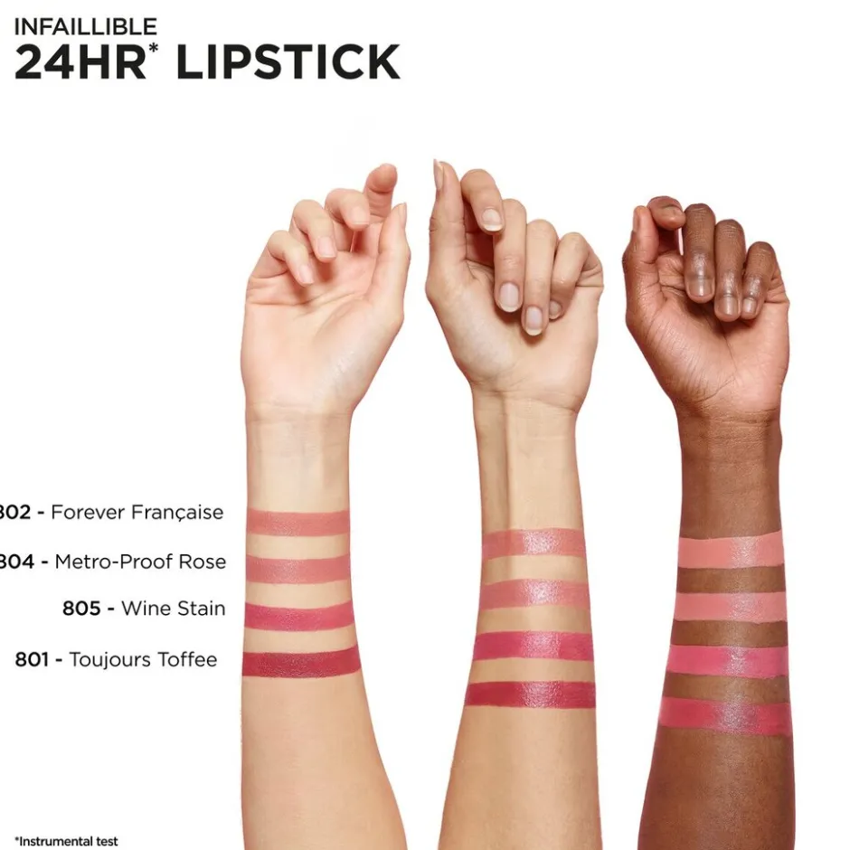 L'Oreal L'Oréal Paris Infaillible 24H 804 Metroproof Rose Lipstick< Lipmake-Up
