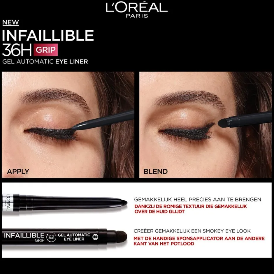 L'Oreal L'Oréal Paris Infaillible 36H Grip Gel Automatic Intense Black Eyeliner< Eyeliner