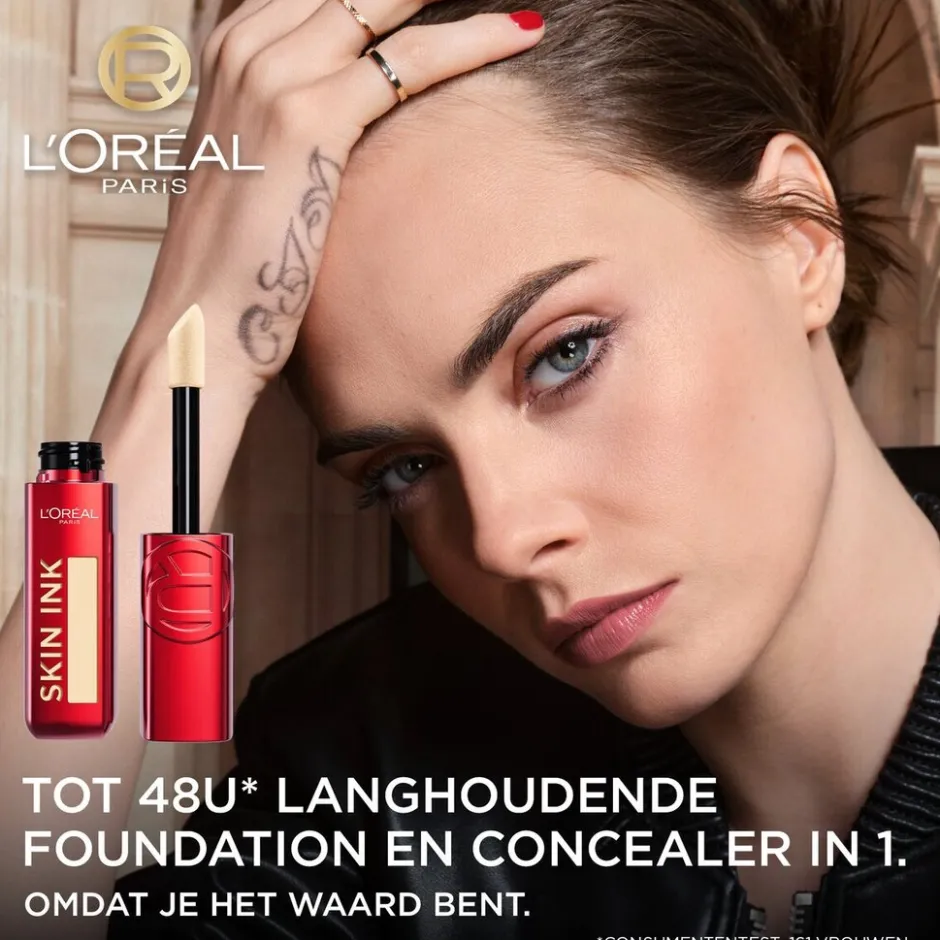L'Oréal Paris Infaillible Skin Ink 40 2-in-1 Foundation & Concealer|L'Oreal Hot