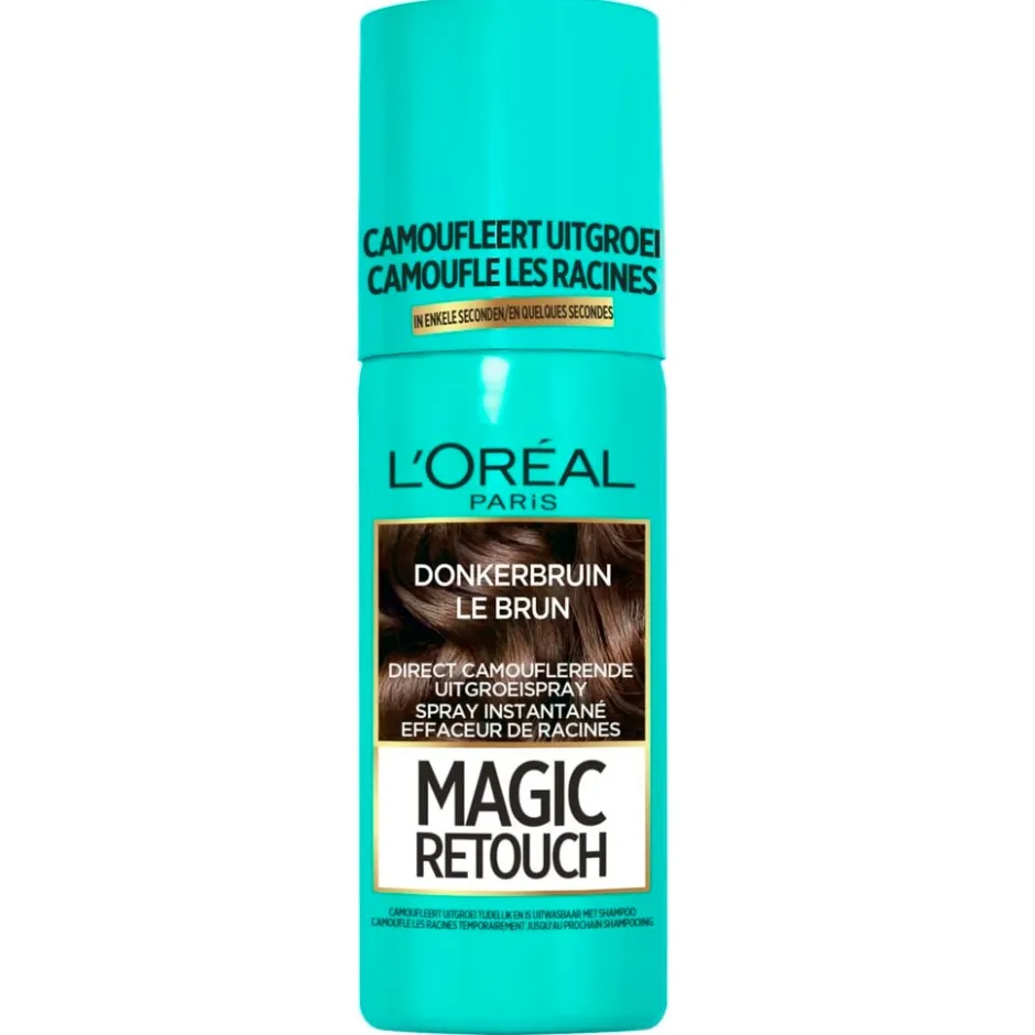 Magic Retouch L'Oréal Paris Donkerbruin Camouflerende Uitgroeispray< Haarverf