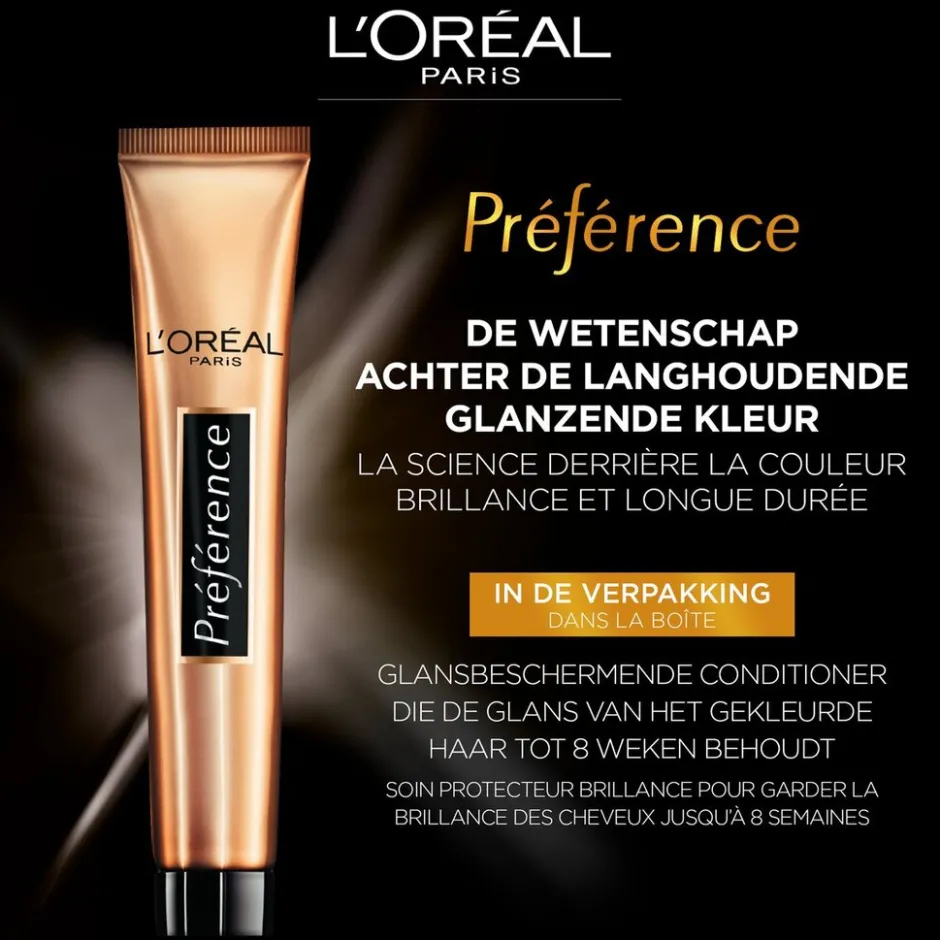 Preference L'Oréal Paris Préférence 5.21 Koel Lichtbruin Permanente Haarkleuring< Haarverf