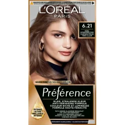 L'Oréal Paris Préférence 6.21 Koel Donkerblond Permanente Haarkleuring|Preference Online
