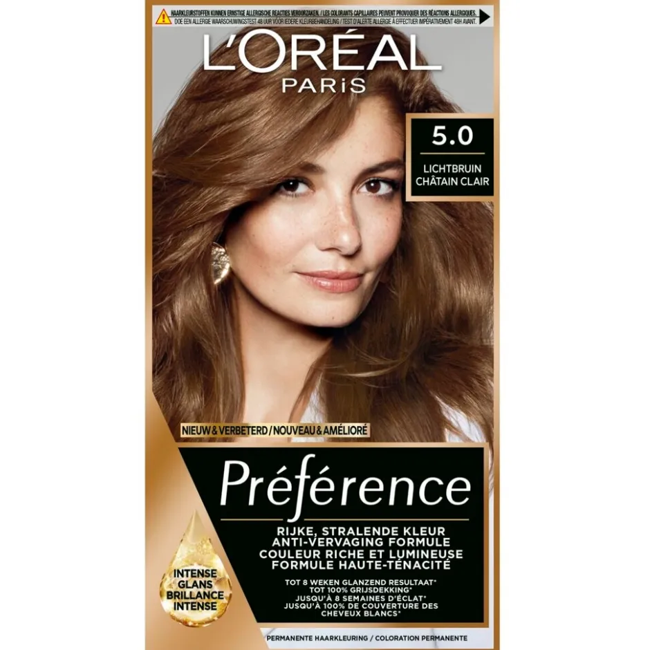 Preference L'Oréal Paris Préférence 5 Lichtbruin Permanente Haarkleuring< Haarverf