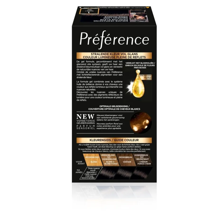 L'Oréal Paris Préférence 1.0 Zwart Permanente Haarkleuring|Preference Hot