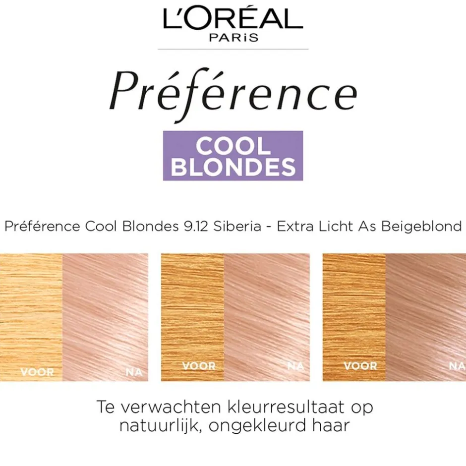Preference L'Oréal Paris Préférence Cool Blondes 9.12 Zeer Licht As Beigeblond Permanente Haarkleuring< Haarverf