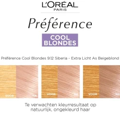 Preference L'Oréal Paris Préférence Cool Blondes 9.12 Zeer Licht As Beigeblond Permanente Haarkleuring< Haarverf