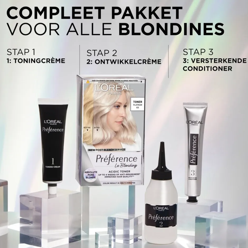 Preference L'Oréal Paris Préférence Le Blonding Platinum Ice Acidic Toner< Haarverf
