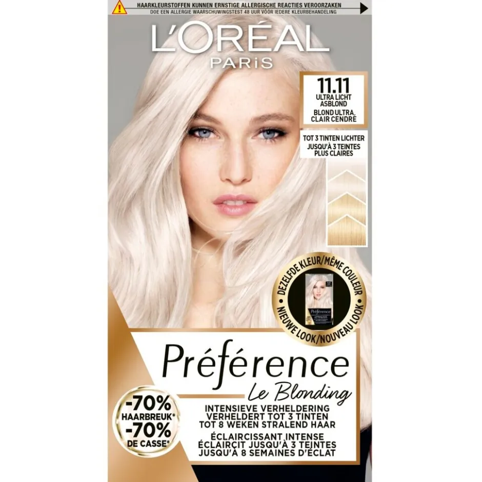 Preference L'Oréal Paris Préférence Le Blonding 11.11 Ultra Licht Asblond Permanente Haarkleuring< Haarverf
