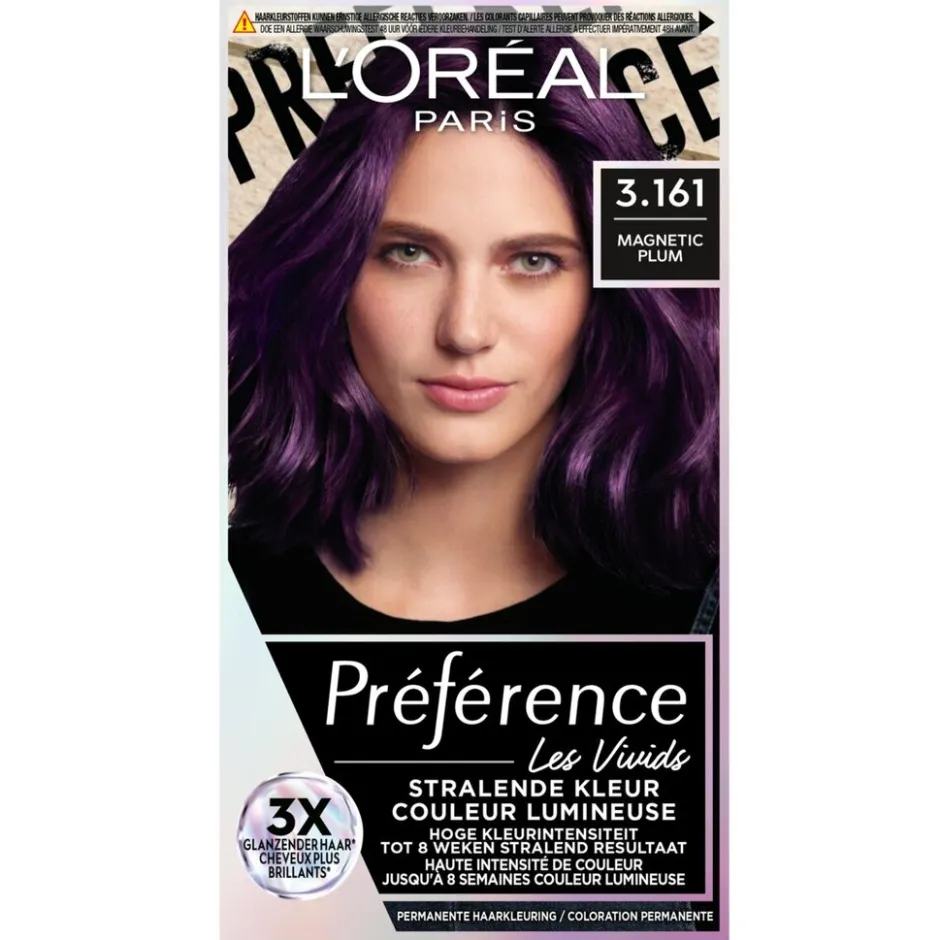 Preference L'Oréal Paris Préférence Les Vivids 3.161 Magnetic Plum Permanente Haarkleuring< Haarverf