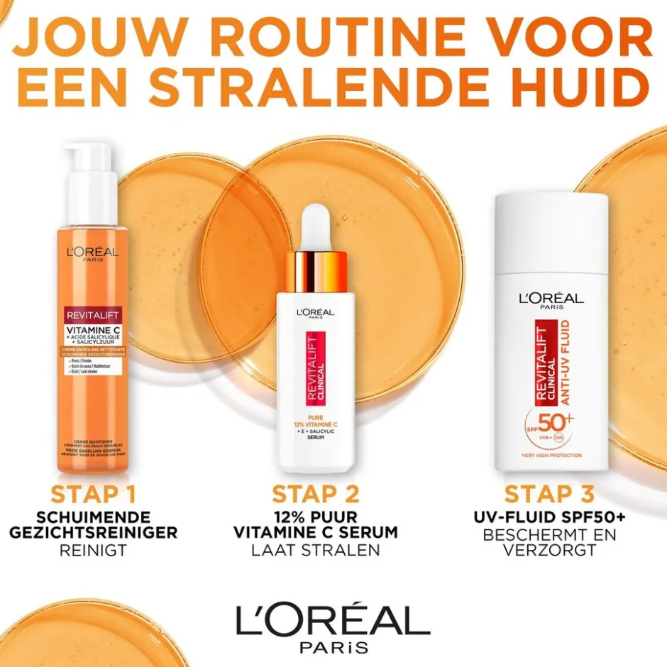 L’Oréal Paris Revitalift Clinical SPF50+ Vitamine C Anti-UV Fluid|L'Oreal Paris Best