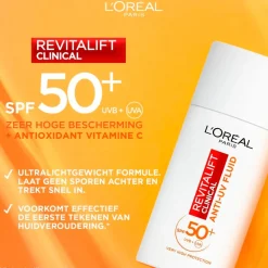 L’Oréal Paris Revitalift Clinical SPF50+ Vitamine C Anti-UV Fluid|L'Oreal Paris Best