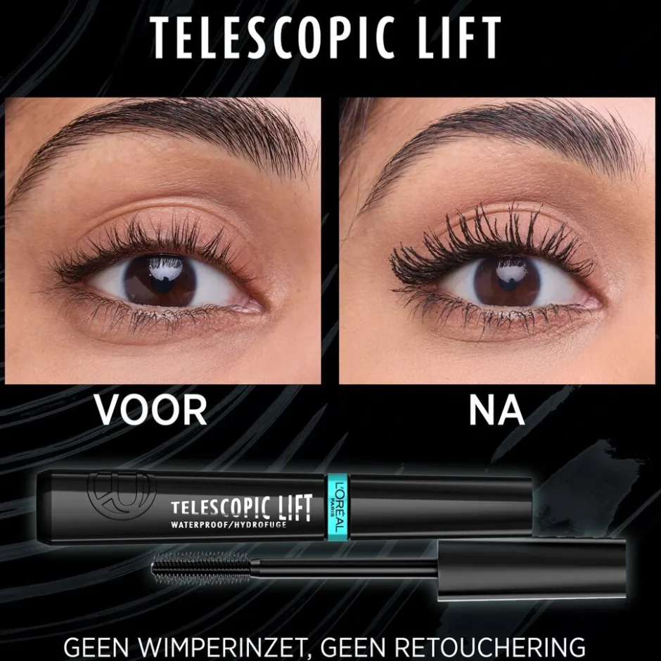 L'Oreal L'Oréal Paris Telescopic Lift Black Waterproof Mascara< Mascara