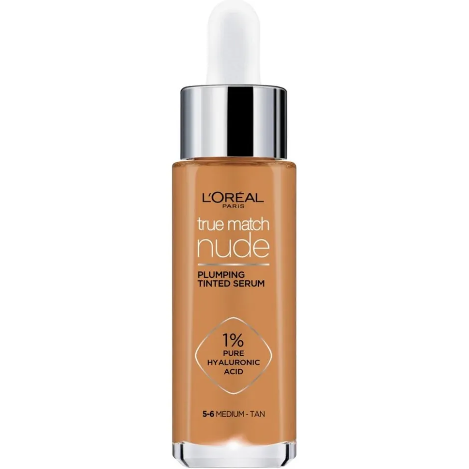 L'Oréal Paris True Match Nude 5-6 Medium Tan Plumping Tinted Serum|L'Oreal New