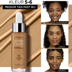 L'Oréal Paris True Match Nude 5-6 Medium Tan Plumping Tinted Serum|L'Oreal New