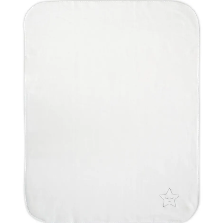 Lorelli Fleece White Star 75x100cm Wiegdeken< Baby Beddengoed