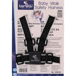 Lorelli Safety Harness Black & White Kinderstoel Tuigje met Looplijn< Kinderstoelen