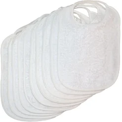 White Terry 10 Stuks Waterproof Slabbetjes|Lorelli Online