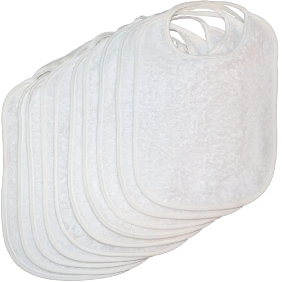 White Terry 10 Stuks Waterproof Slabbetjes|Lorelli Online