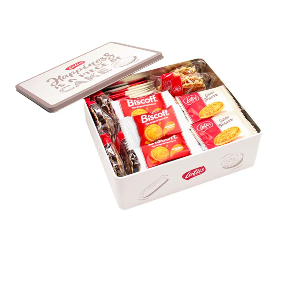 Lotus Collection Box met krokante wafels, Bretons botergaletje & speculoos< Koek