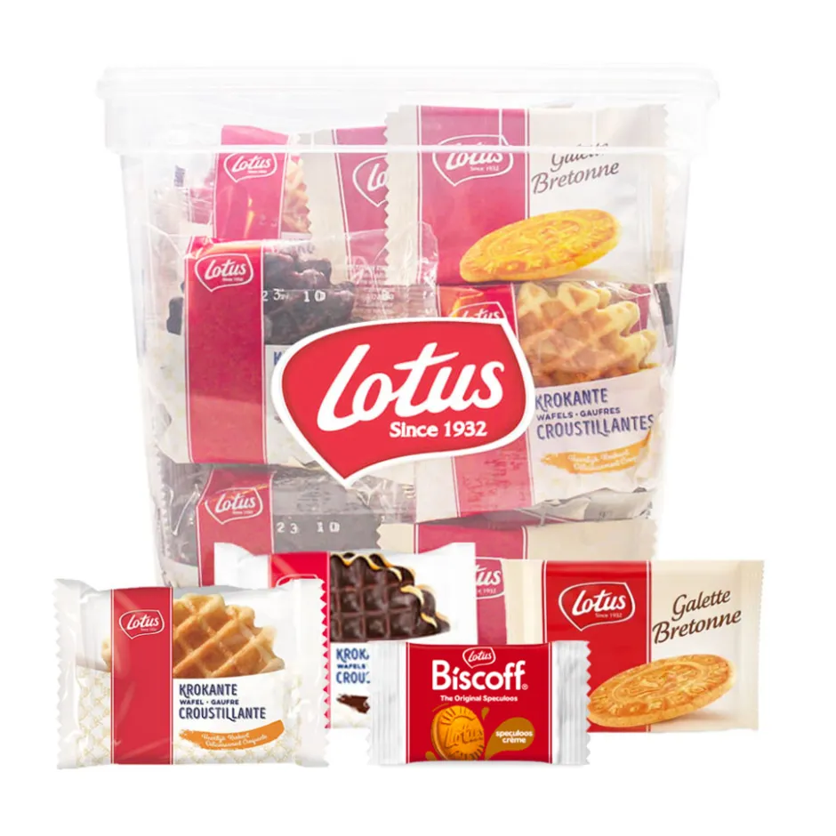 Lotus Krokante wafels, Bretons Botergaletje, gevuld speculooscrème< Koek