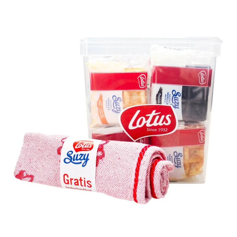 wafel assortiment met gratis keukenhanddoek|Lotus Clearance