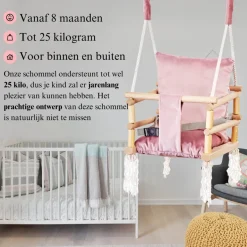 Lovegifts Luxe Houten 3 in 1 Meegroei Babyschommel en Kinderschommel|