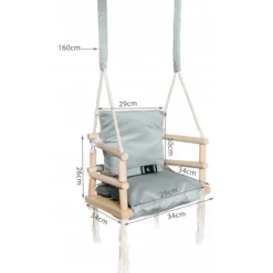 Lovegifts Luxe Houten 3 in 1 Meegroeischommel en Kinderschommel< Speeltoestellen