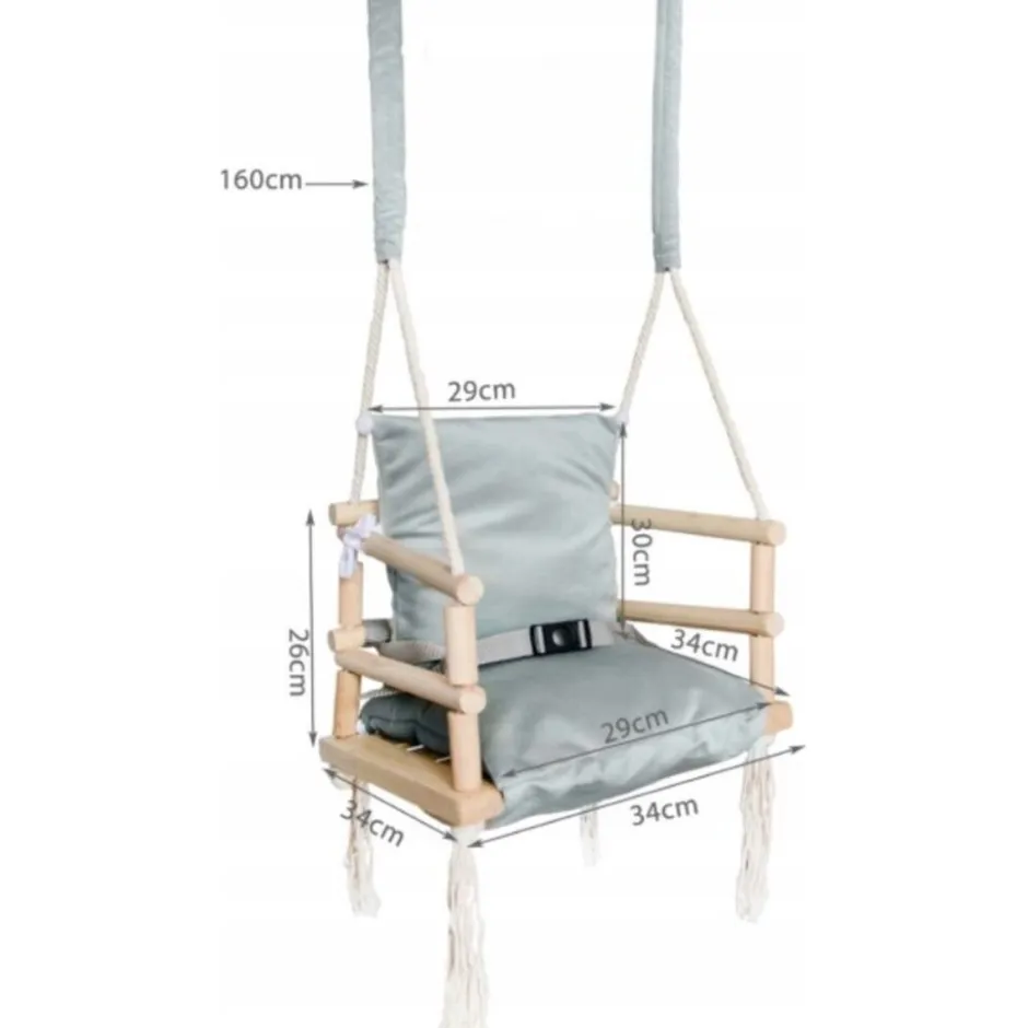 Lovegifts Luxe Houten 3 in 1 Meegroeischommel en Kinderschommel< Speeltoestellen