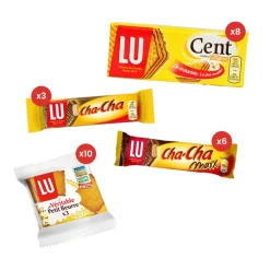 LU vieruurtjes koekjespakket met 4 soorten< Koek