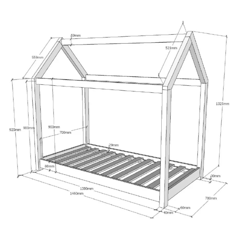 LUCEVI Cabane Peuter Bed< Peuterbedden