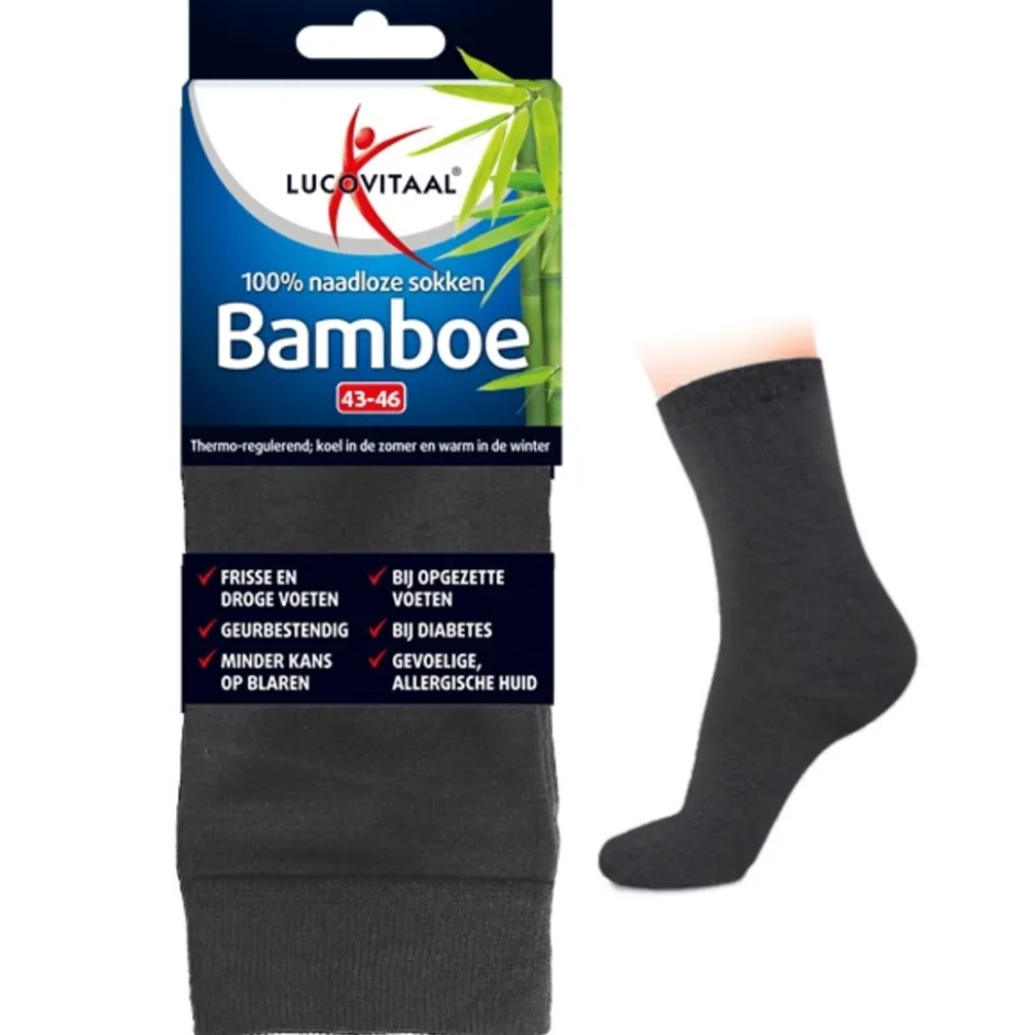 Lucovitaal Bamboe Sokken Lang< Revalidatiehulpmiddelen