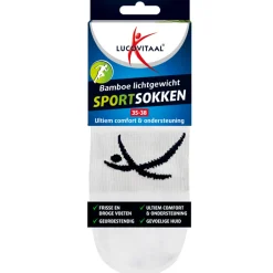 Bamboe Witte Sportsokken|Lucovitaal Hot
