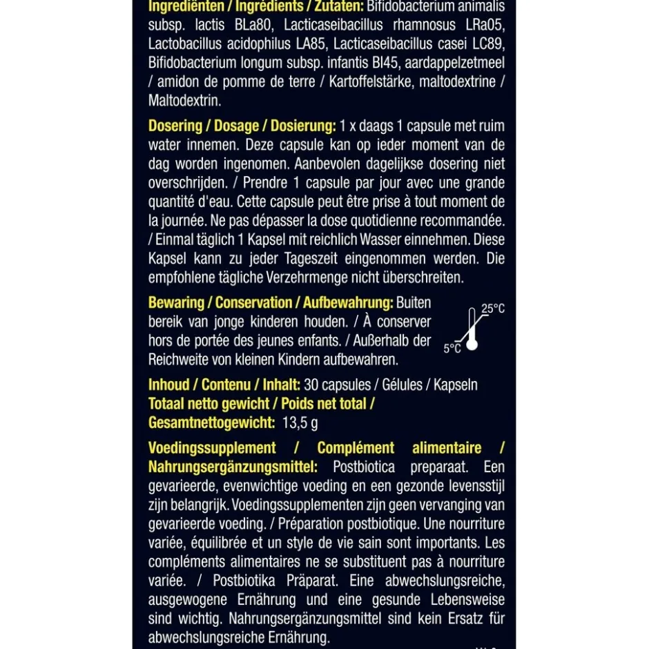 Bioticomel Puur Postbiotica Capsules|Lucovitaal Clearance