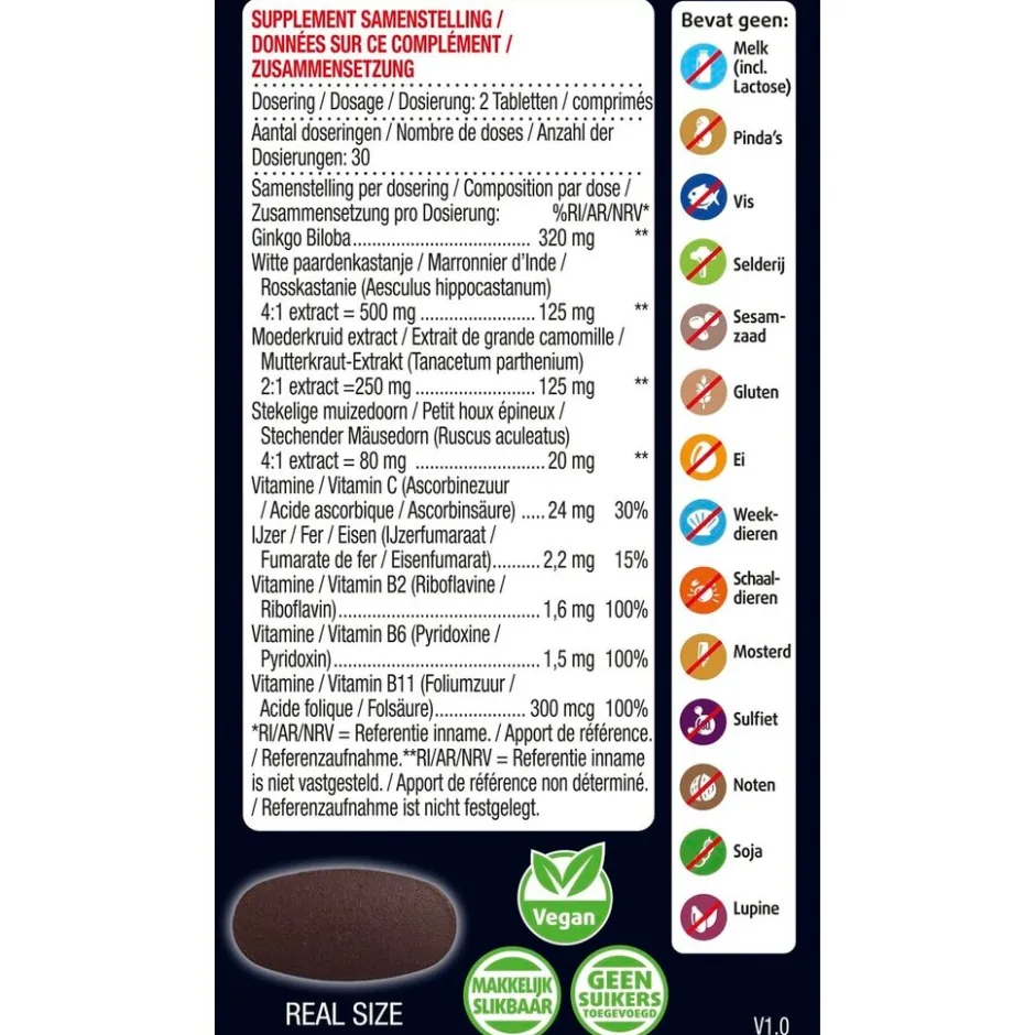 Bloedcirculatie Support Tabletten|Lucovitaal New