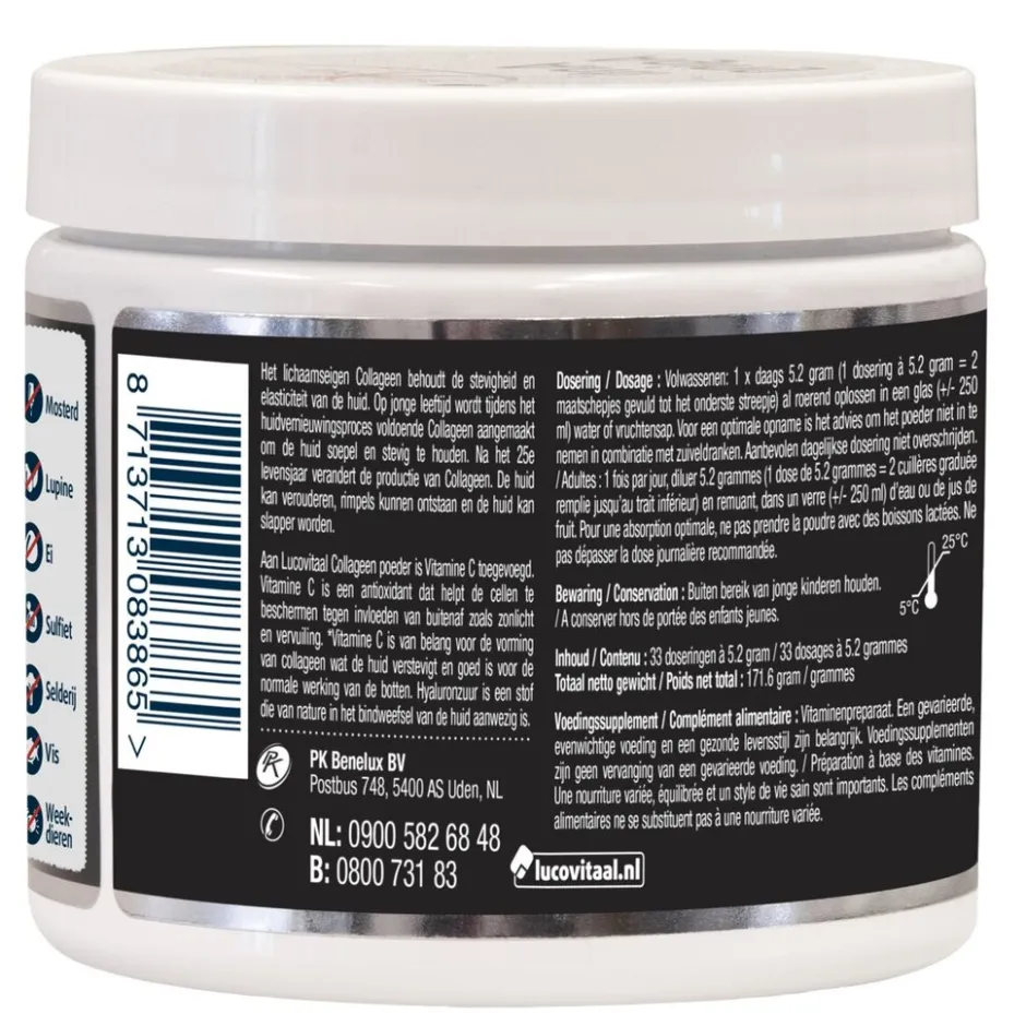Lucovitaal Collageen Super 5000mg Doseringen< Collageensupplementen|Beautysupplementen