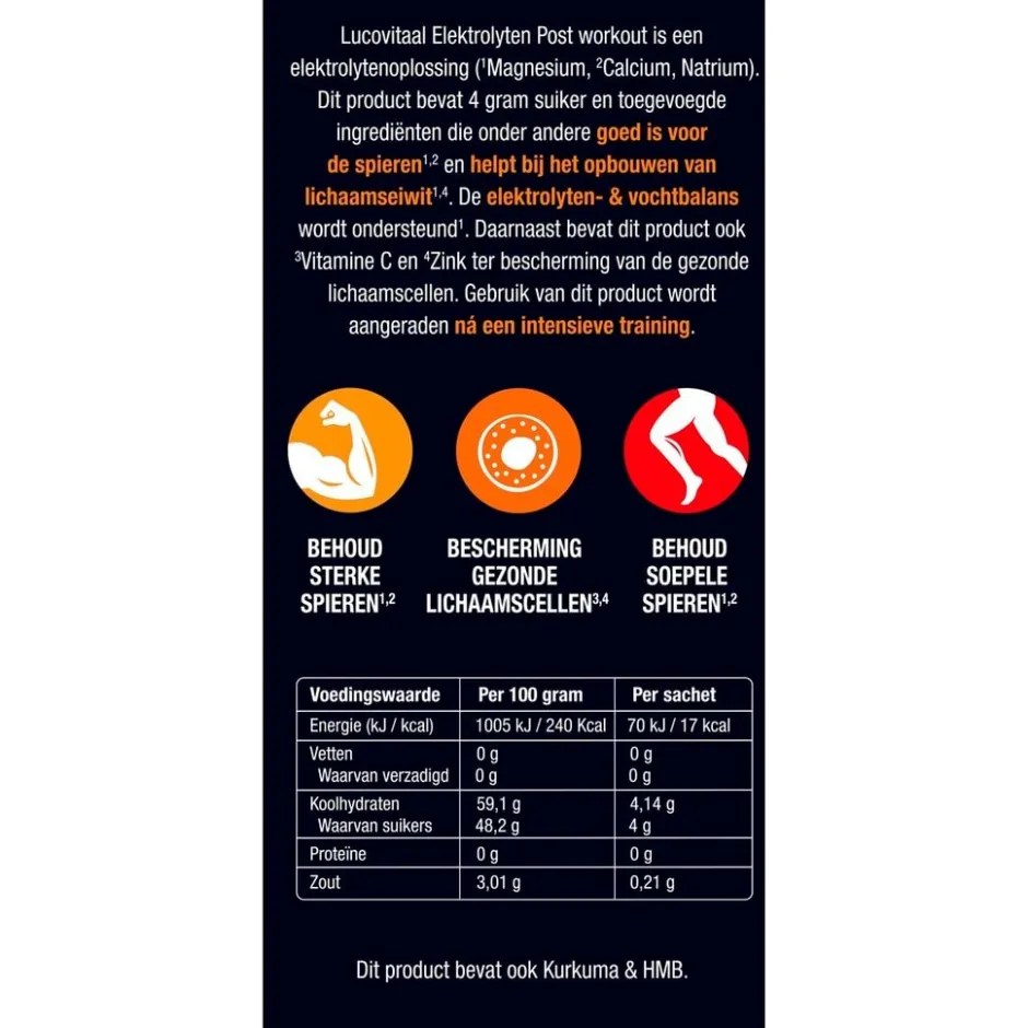 Lucovitaal Elektrolyten Post Workout Sachets< Elektrolyten