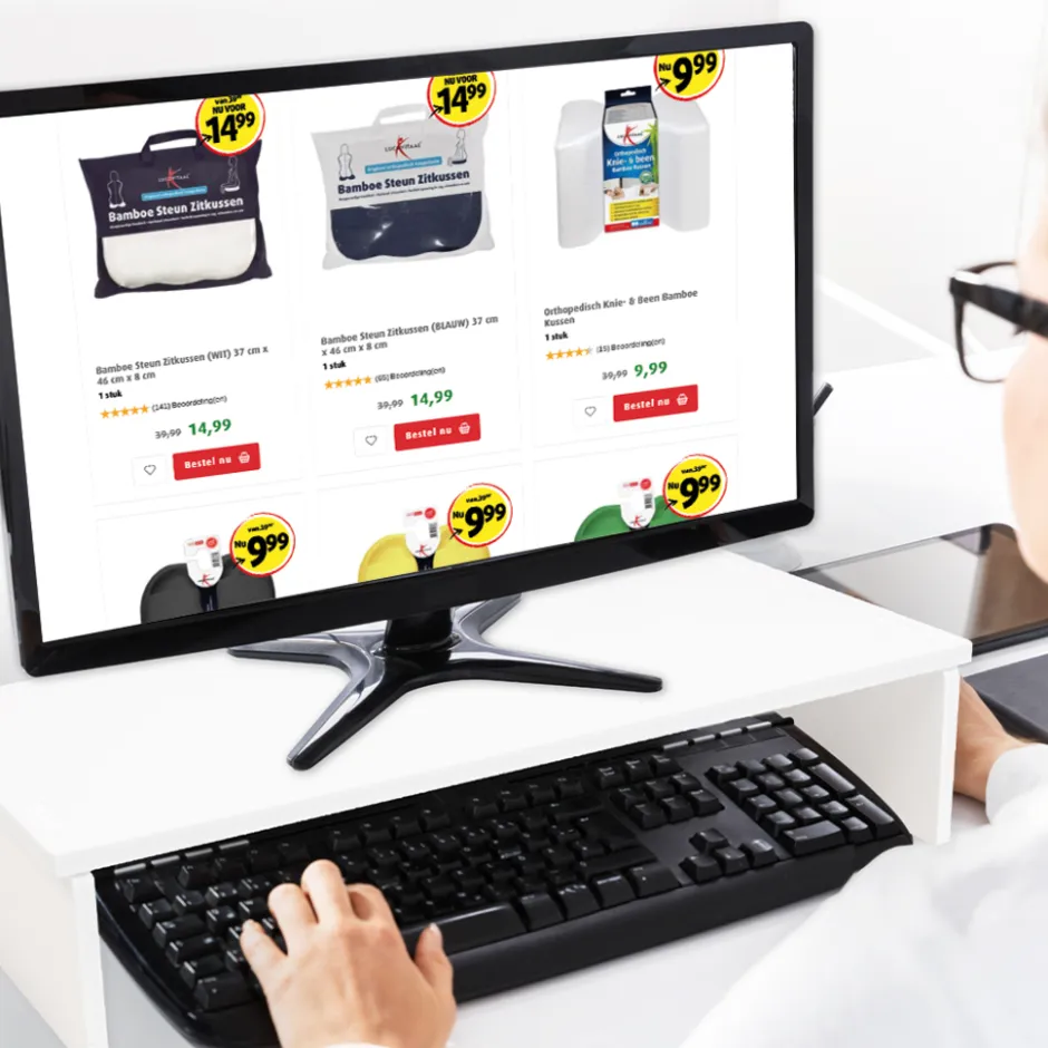 Lucovitaal Ergonomische Monitorverhoging< Revalidatiehulpmiddelen