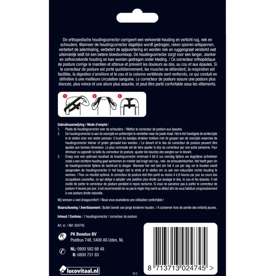 Lucovitaal Houdingcorrector< Revalidatiehulpmiddelen