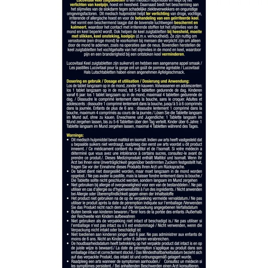 2-in-1 Keelpijn Zuigtabletten|Lucovitaal Clearance